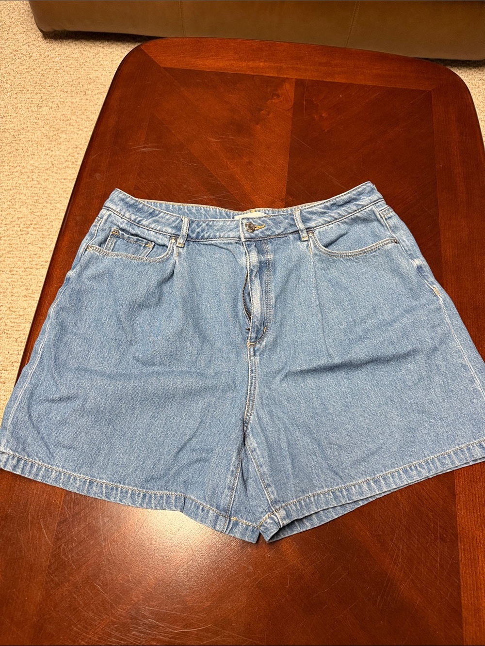 Loft Fashion Light Blue Denim High-Rise Shorts